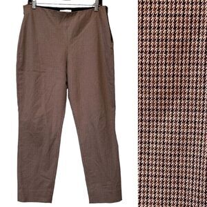 EVERLANE Houndstooth Curvy Fit Ankle Cropped Pants 12